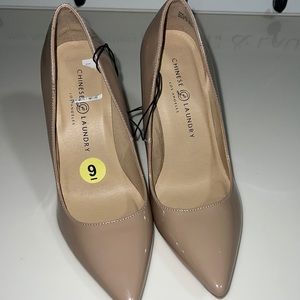 Tan closed toe heals
